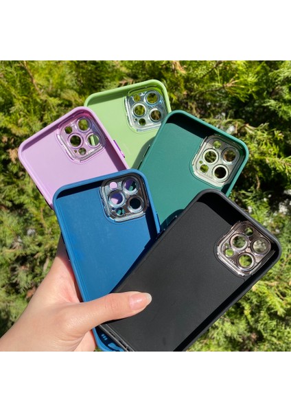 iPhone 12 Pro Mavi Metal Kamera Korumalı Silikon Kılıf fiyatları