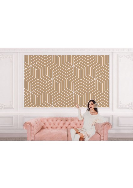 Pastel Renkli Geometrik Desenli Duvar KAĞIDI-5779