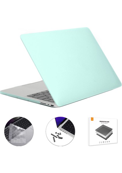 MacBook Pro 16 Inç (2021) A2485 (Ab Versiyonu) Mat Pc Dizüstü Koruyucu Kapak + Tpu Klavye Kaplaması + Silikon Anti-Toz Fişleri-Açık Yeşil (Yurt Dışından)