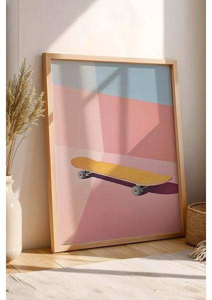 Kaykay Çerçeveli Tablo - Pop Art Poster Tablo