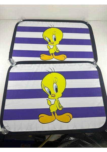 Baskılı Yan Cam Perde Aksesuar ’tweety’ (Tüm Otolara Uygundur.) modelleri