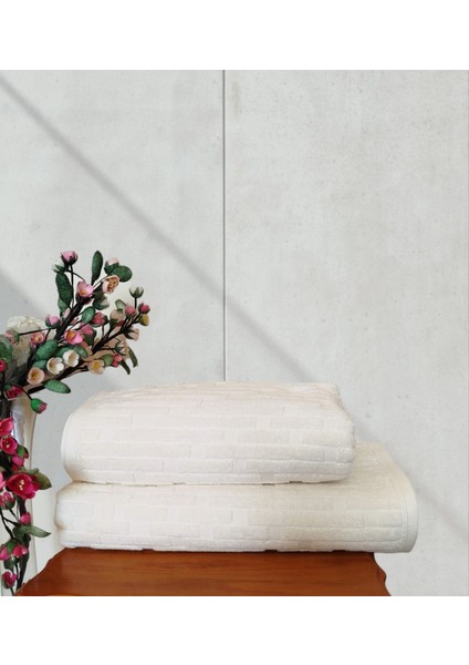%100 Pamuklu Kilim Banyo Takımı 1 Adet 50X90 cm ve 1 Adet 90X150 cm Boy Havlusu