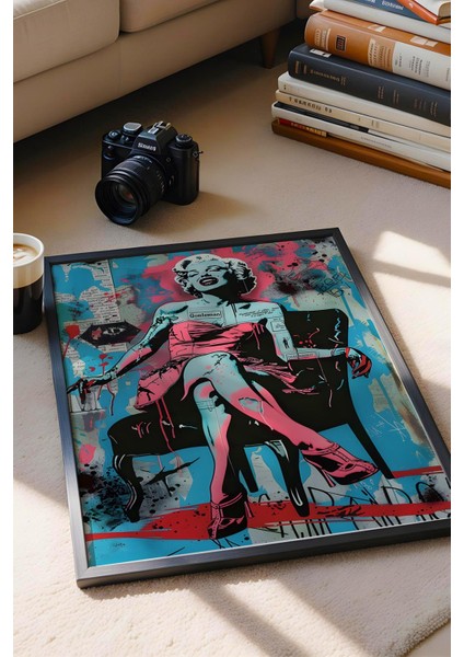 Marilyn Monroe Ikonik Poz Çerçeveli Tablo - Pop Art Pembenin Gücü Poster Tablo fiyatları