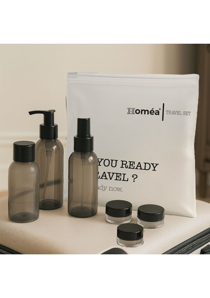 Plastik Seyahat Boy 100ML Füme Şişe ve Kavanoz 4’lü Set – Çantalı Seyahat Kiti fiyatları