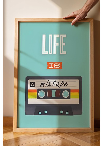Life Is A Mixtape Kaset Çerçeveli Tablo - Pop Art Poster Tablo fiyatları