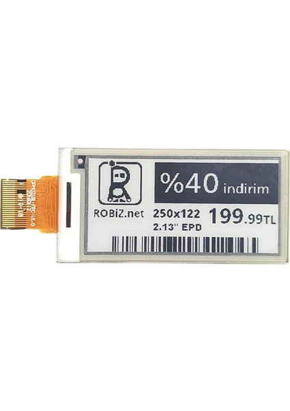 2.13” opm021b1 paper lcd etiketi reklam gösterge kağıt ekran 250x122 çözünürlük
