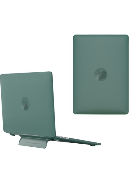 MacBook Pro 14 Inç (2021) A2442/A2779 Mat Pc Kasa Anti-Scratch Koruyucu Laptop Kılıfı Kickstand-Gece Yarısı Yeşili Için (Yurt Dışından)