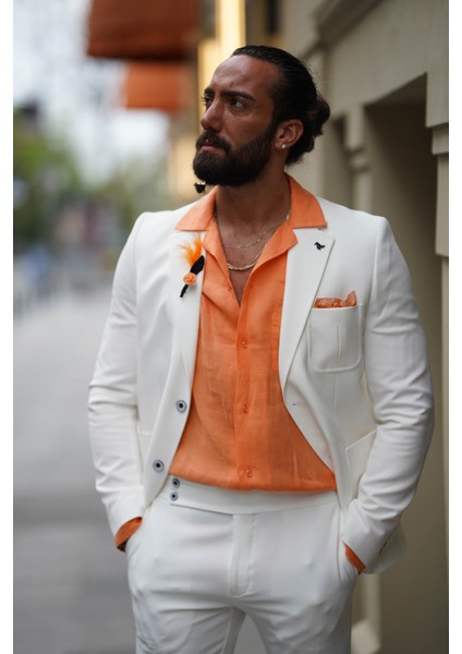 Mono Yaka Torba Cep Slim Fit Takım Elbise