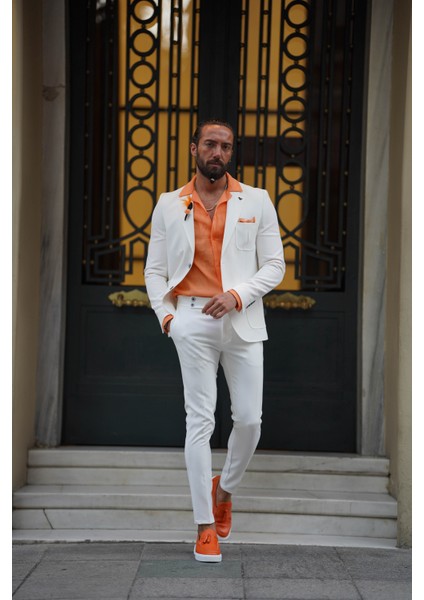 Mono Yaka Torba Cep Slim Fit Takım Elbise fiyatları