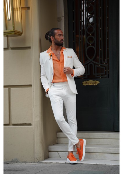 Mono Yaka Torba Cep Slim Fit Takım Elbise fırsatları