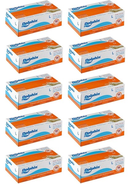 Lateks Pudrasız Eldiven L 10 Kutu (100'LÜ)