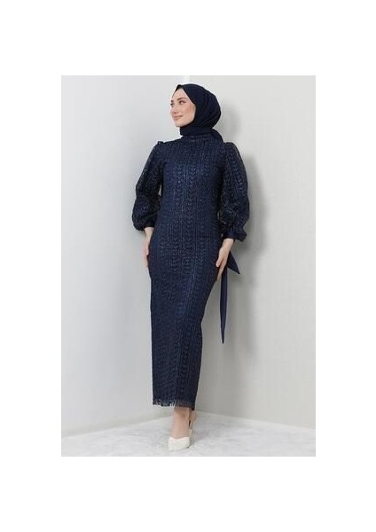 Inci Tesettür Abiye Lacivert