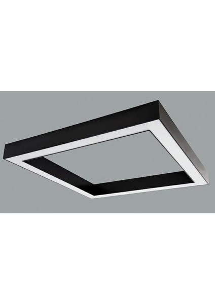 Kare Lineer Aydınlatma Armatür Siyah - Natural Beyaz 4000-4500K - Çap : 100X100CM (4m) - 128W - 16,640LM fiyatları