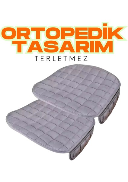 Chevrolet Aveo 2006-2011 Uyumlu Gri Kadife Yüzeyli Araba Oturak Minderi – Kaymaz, Ön/arka fiyatları