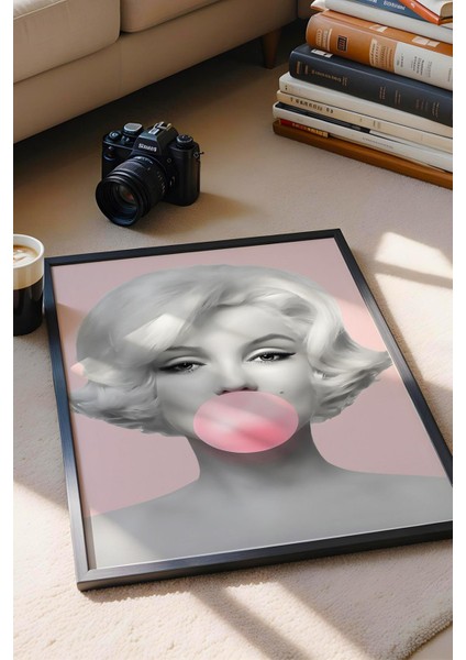 Marilyn Monroe Pembe Sakız Balonu Çerçeveli Tablo - Pop Art Poster Tablo fiyatları