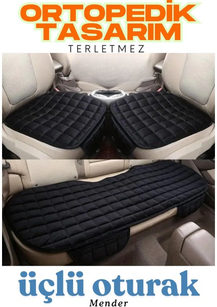 Fiat Siena 1996–2012 Uyumlu Siyah Kadife Yüzeyli Araba Oturak Minderi – Kaymaz, Ön/arka fiyatları