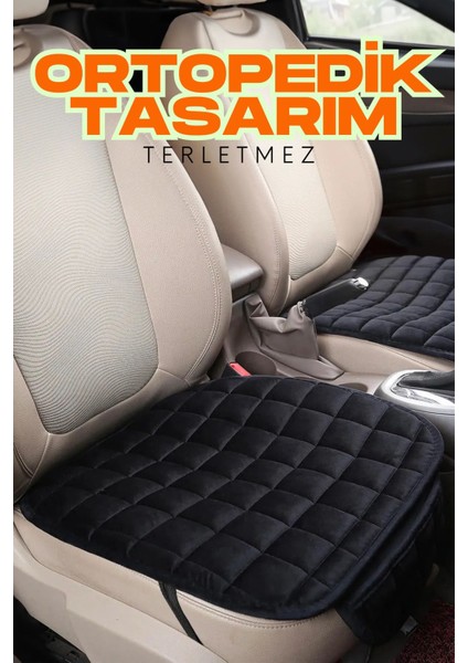 Fiat Siena 1996–2012 Uyumlu Siyah Kadife Yüzeyli Araba Oturak Minderi – Kaymaz, Ön/arka modelleri