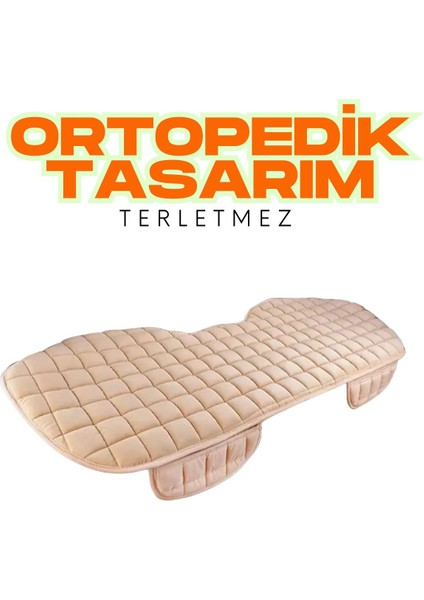 Volkswagen Vento 1992–1998 Uyumlu Bej Kadife Yüzeyli Araba Oturak Minderi – Kaymaz, Ön/arka fiyatları