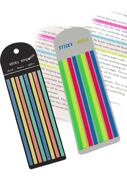 Şerit Postit 2'li SET-160 Şerit 8 Renk Fosforlu-Pastel