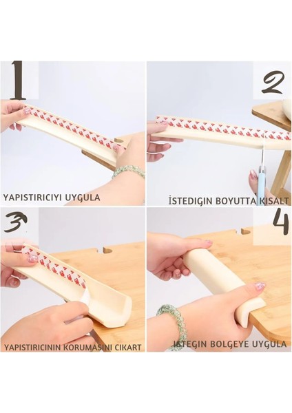 3m Bant 10 Metre 10 Adet Gri Rek Köşe Koruyucu Esnek ve Yumuşak Kauçuk Kenar Koruyucu modelleri