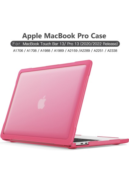 Sailor Serisi Laptop Kılıfı MacBook Pro 13 Inç (2016) A1706 A1708/(2018) A1989/(2019) A2159/(2020) A2251 A2338 (M1/m2) Pc+Tpu Darbeye Dayanıklı Kapak-Gül (Yurt Dışından) fiyatları
