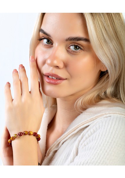 Makrome Örgülü Faset Kesim Mokait Doğaltaş Kadın Bileklik fiyatları