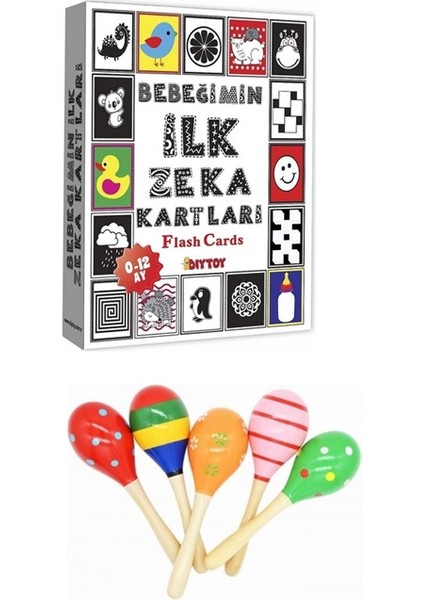 Ilk Zeka Kartları ve Ahşap Marakas 20 cm (2 Ürün Bir Arada) fırsatları
