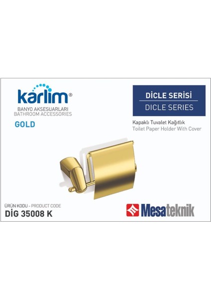 Karlim Dicle Serisi Kapaklı Tuvalet Kağıtlığı