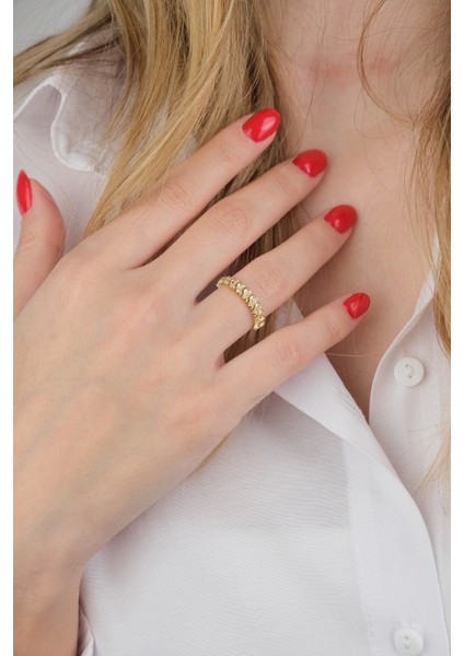 Güzide 14 Ayar Altın Taşlı Yüzük modelleri