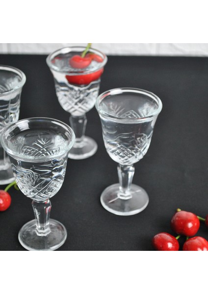 6lı Ayaklı Cam Su Bardağı Kahve Yanı Su Bardak-50 cc fiyatları