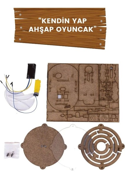 Labirent Robot Eğitici Kendin Yap Ahşap Oyuncak Hareketli Stem-A Eğitim Seti | Algoritma Oyunu modelleri