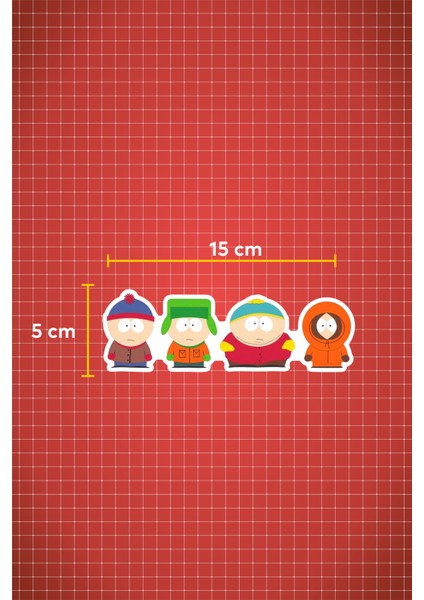 15 x 5 cm Southpark Sticker Motor Araba Kask Laptop Sticker fiyatları