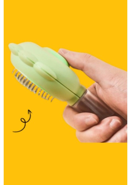 Basmalı Telli Su Sprey Hazneli Evcil Köpek Kedi Fırçası Ikisi Bir Arada-Pembe fiyatları