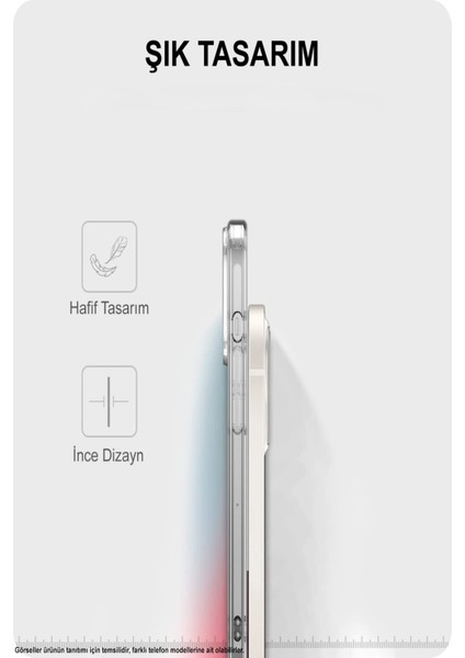 Huawei P Smart 2021 Kapak ile Uyumlu Kamera Korumalı Kartlıklı Darbe Emici Özellikli Şeffaf Silikon Kılıf