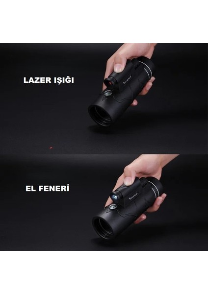 Profesyonel 50X60 Monoküler Teleskop – Lazerli, 60MM Büyük Objektif, Tripod ve Telefon Tutuculu – Kuş Gözlem, Doğa, Av ve Kamp Için indirimleri