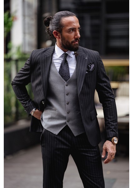 Slim Fit Kombin Detaylı Takım Elbise indirimleri