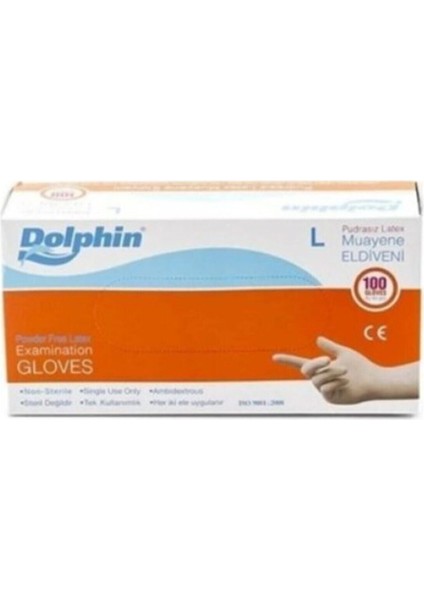Pudrasız Latex Eldiven (L) 100 Adet