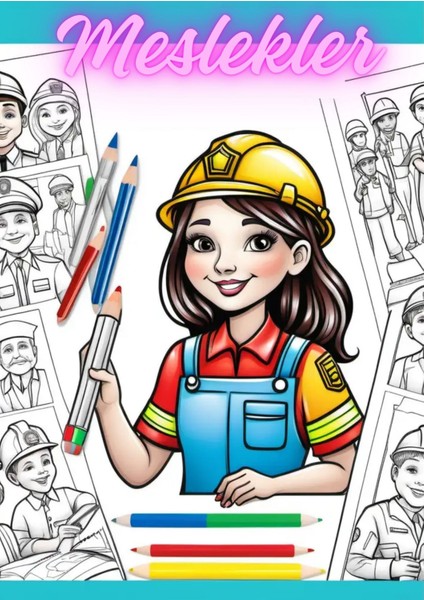 Meslekleri Öğreten Boyama Kitabı (50 Süper Meslek) modelleri