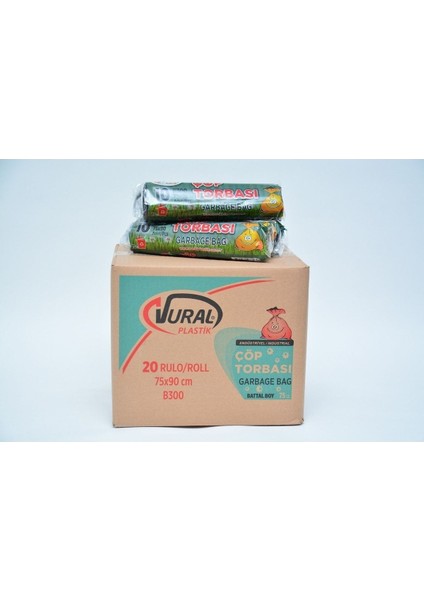 Çöp Poşeti 75X90 Endüstriyel Battal 300 gr Çöp Torbası 10'lu (4 Paket)