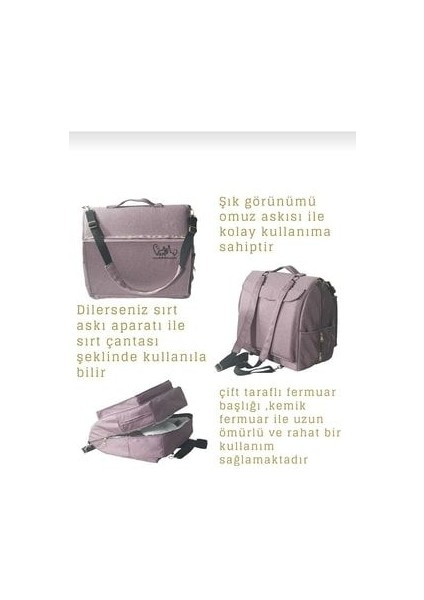 anne bebek çantalı babynest bebek çantası taşına bilir ebeveyn yanı yatağı gül kurusu modelleri