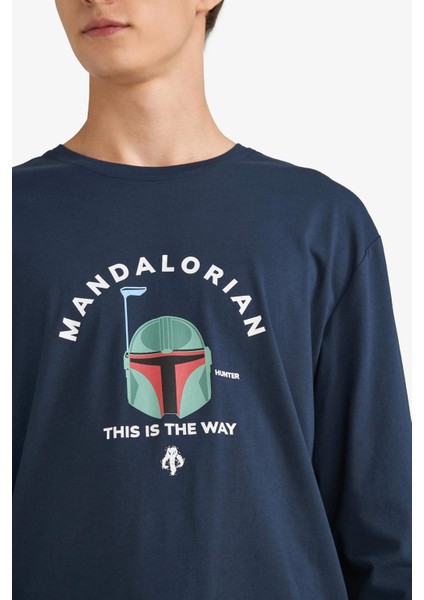 Star Wars-Mandalorian Pijama Takımı Uzun Kollu Üst Uzun Alt F4879AX25AU fırsatları