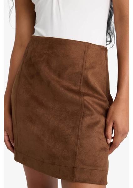 A Kesim Normal Bel Mini Süet Etek G0848AX25AU indirimleri
