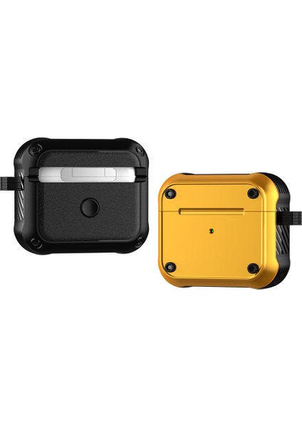 Apple Airpods 3 Için Kulaklık Koruyucu Kılıf Çift Renkli Pc + Tpu Bluetooth Kulaklık Anti-Damla Kapak Karabina-Sarı (Yurt Dışından)