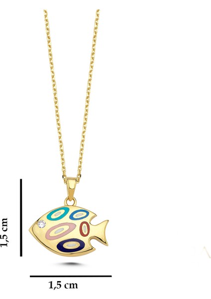 Mineli Balık Altın Kolye AK375 indirimleri