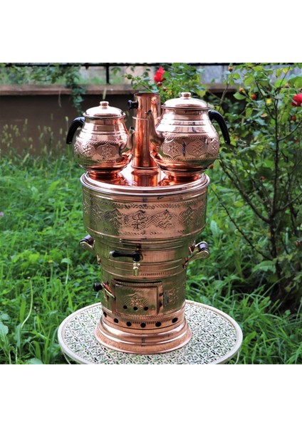10 Lt Çift Demlikli Bakır Semaver fiyatları