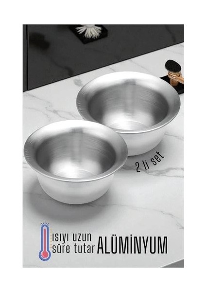 Alüminyum Tıraş Tası 2 Li Set