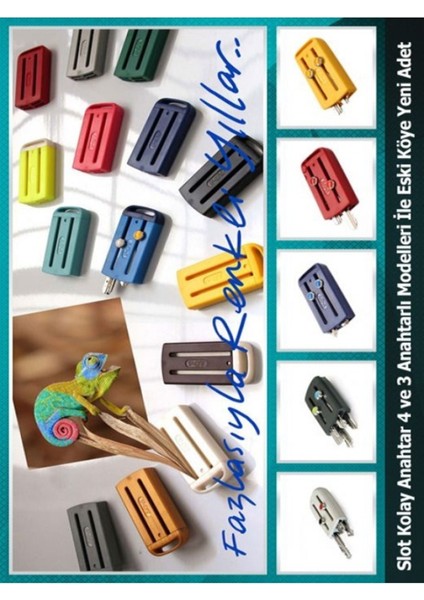 Slot Sarı Anahtarlık Anahtar Kabı 4 adet Boncuklu fiyatları