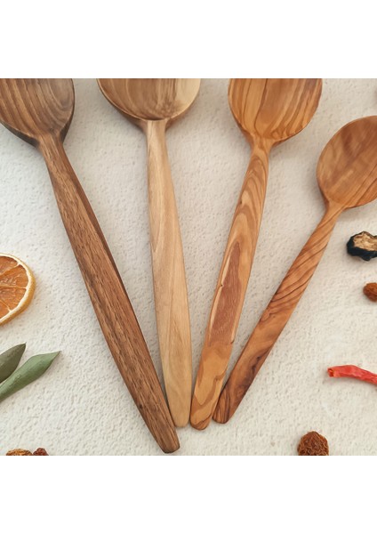 Ahşap Tahta Servis, Sunum Kaşığı - El Yapımı Ceviz, Zeytin Ağacı - 24 cm ve 30 cm fırsatları