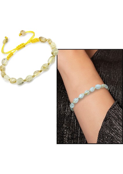 Makrome Örgülü Naturel Kesim Sitrin Doğaltaş Kadın Bileklik fiyatları