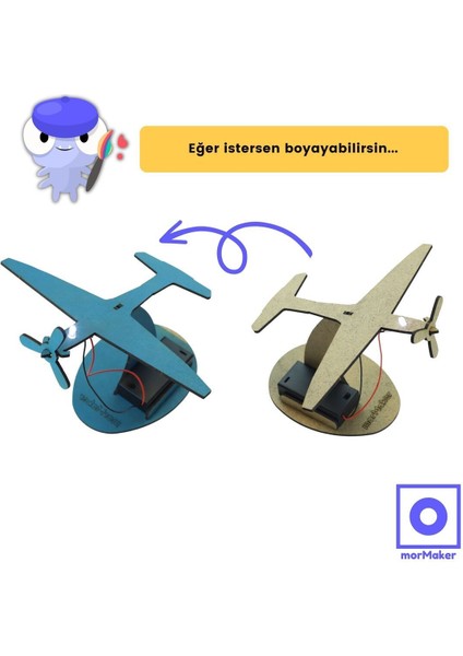 Uçak Masa Lambası Kendin Yap Ahşap Oyuncak Stem-A Eğitim Seti indirimleri